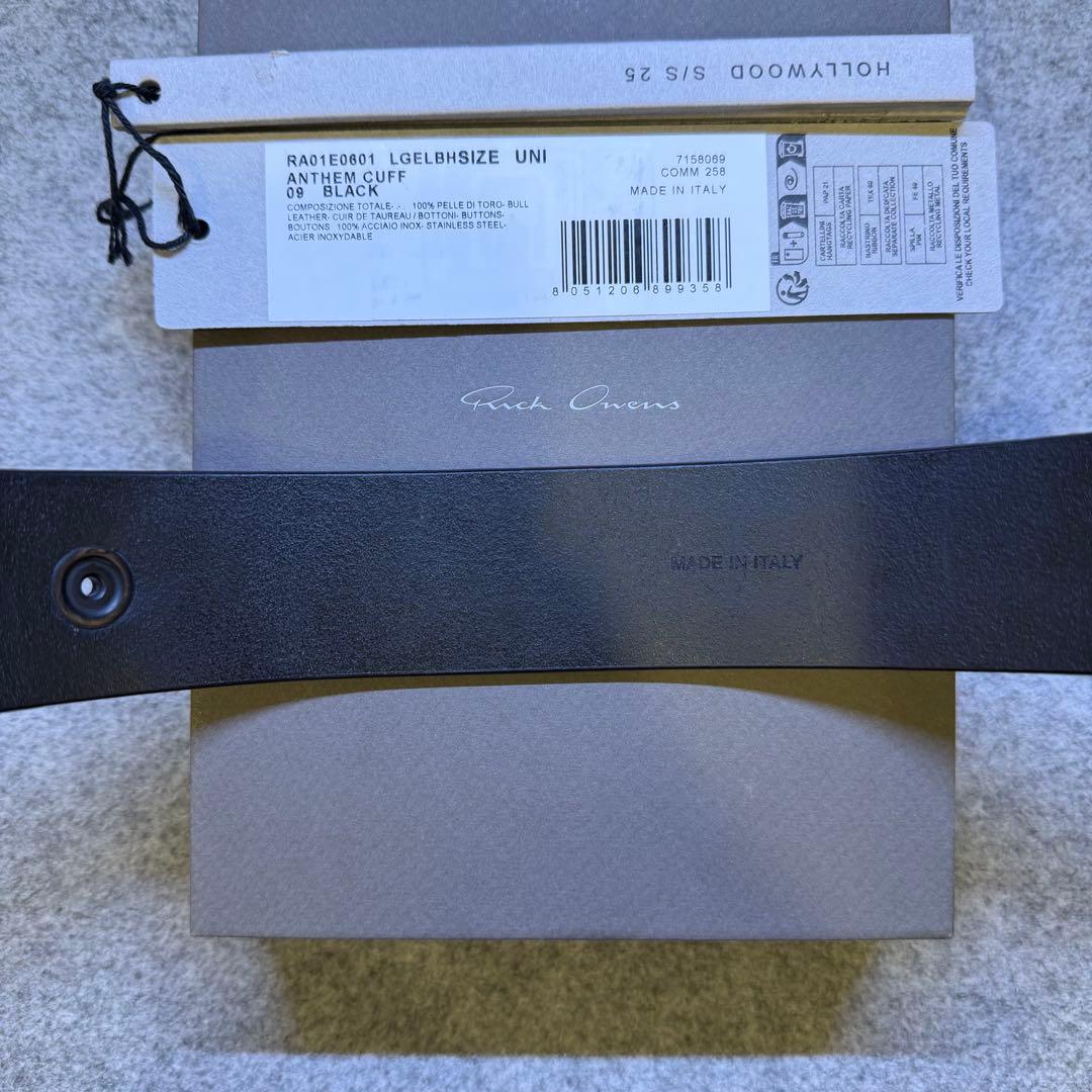 【Rick Owens】25SS ANTHEM CUFF RA01E0601