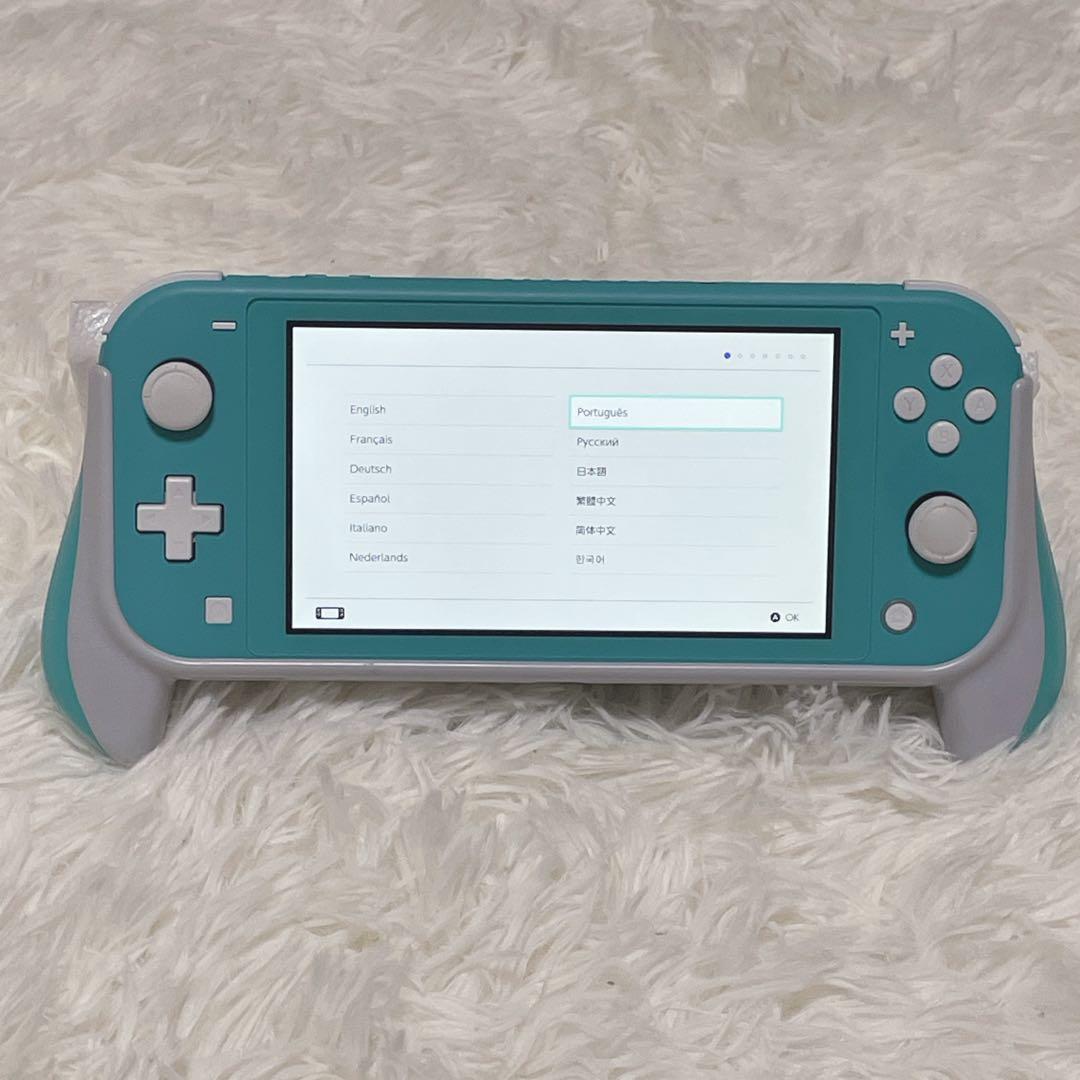 動作品✨ Nintendo Switch Lite ターコイズ グリップ付き