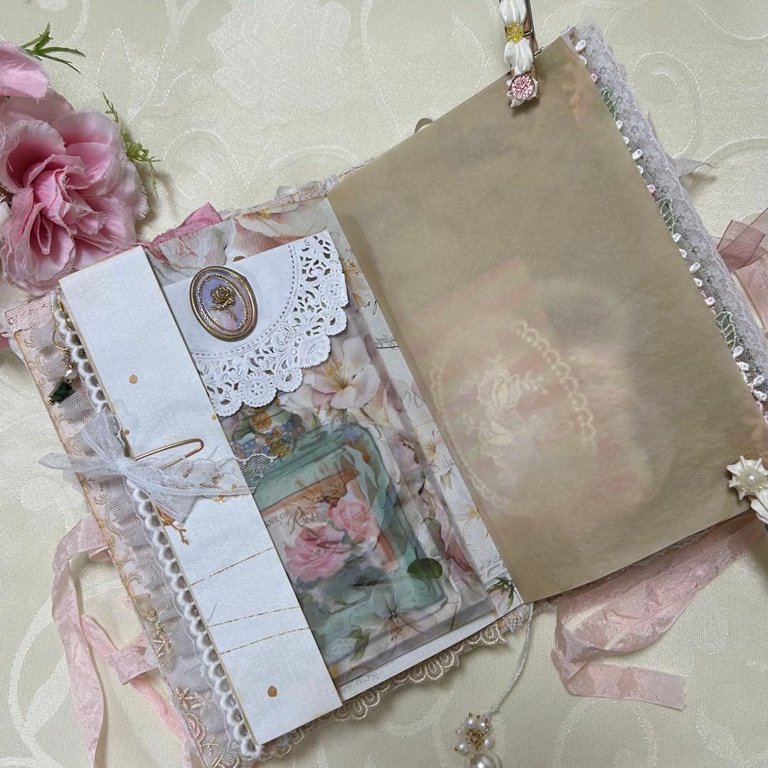 薔薇とレースのジャンクジャーナル・雑記帳　トレペ仕様　elegance