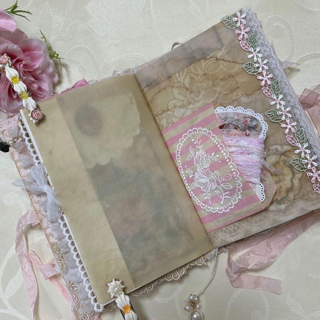 薔薇とレースのジャンクジャーナル・雑記帳　トレペ仕様　elegance