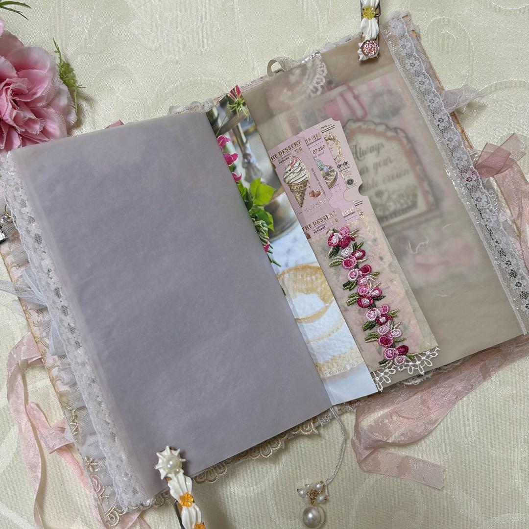 薔薇とレースのジャンクジャーナル・雑記帳　トレペ仕様　elegance