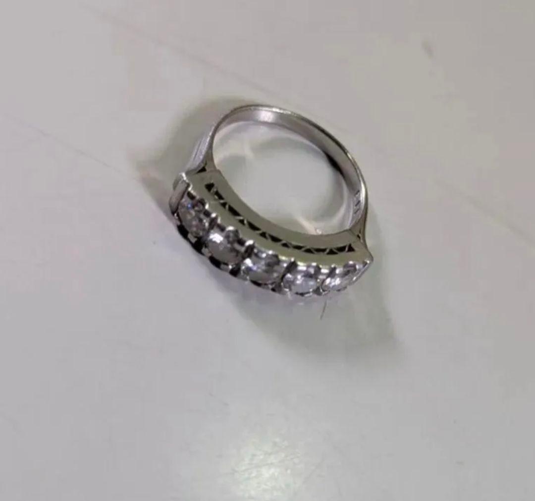 【国内鑑定済み】指輪　ヴィンテージ　ダイヤモンド　プラチナ　113