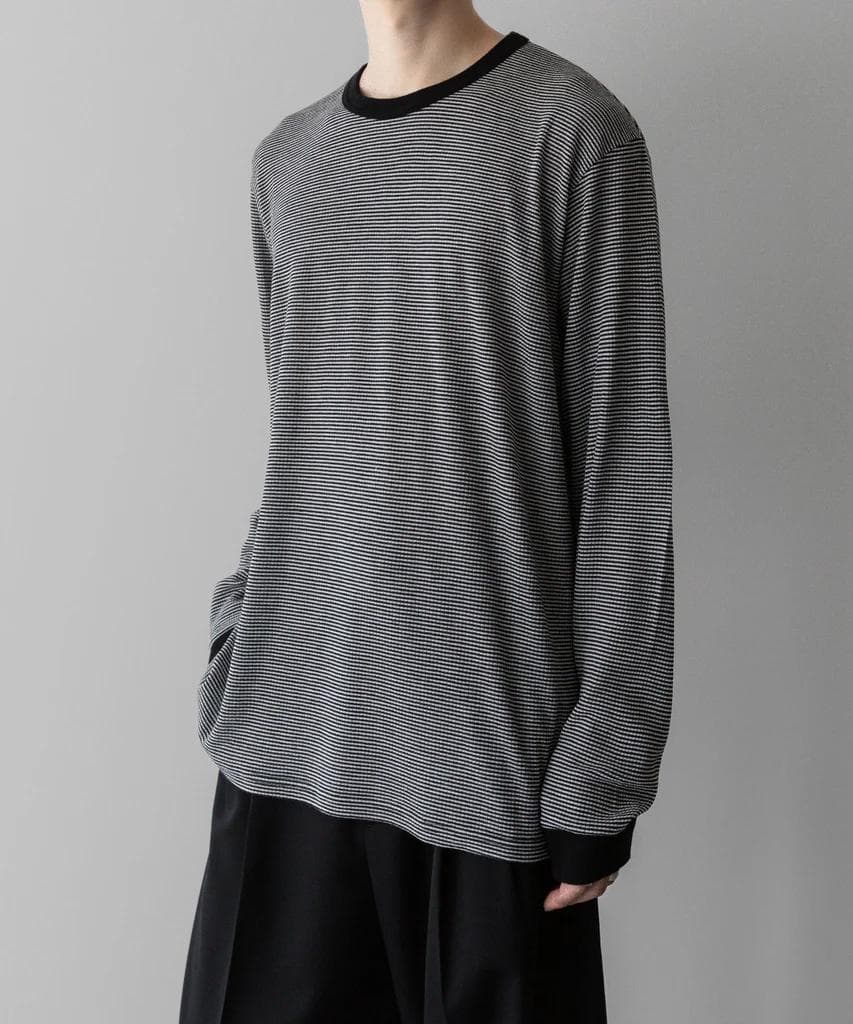 トップス Striped Wool Oversized Long Sleeve Tee S