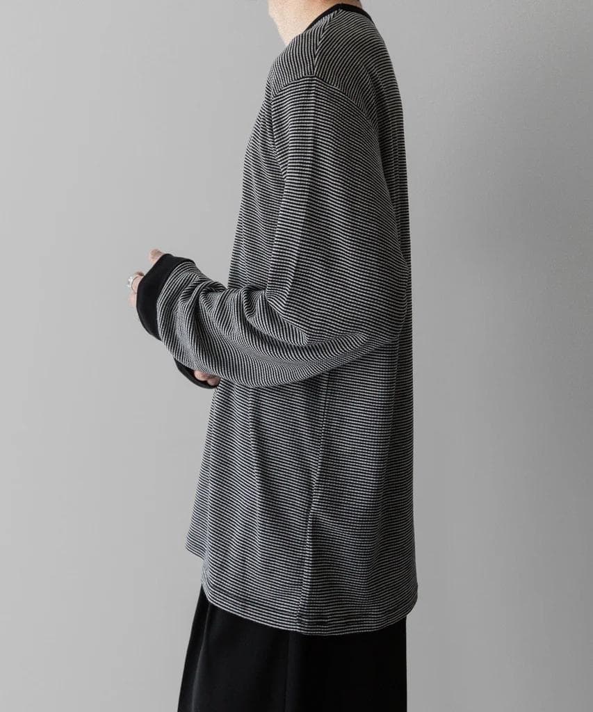 トップス Striped Wool Oversized Long Sleeve Tee S