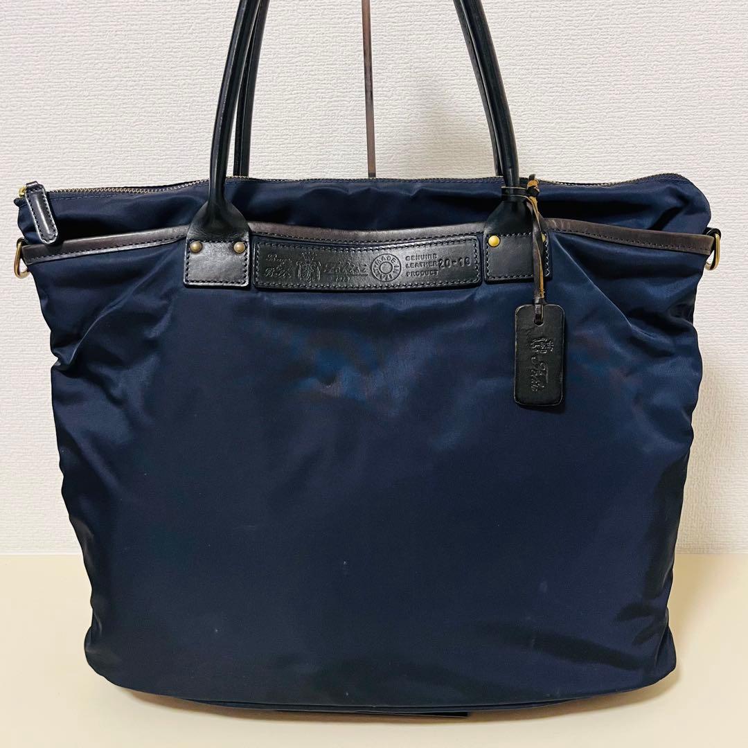【美品】フェリージ Felisi トートバッグ　20-19 ネイビー