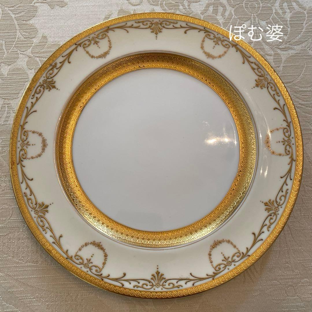 【  ロイヤルドルトン】金彩金盛 上金彩皿／３枚セット