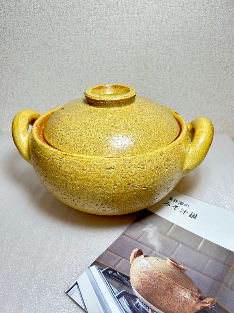 長谷園 伊賀焼　みそ汁鍋 土鍋 レシピ付属 大 長谷園新品　箱付き　入手困難