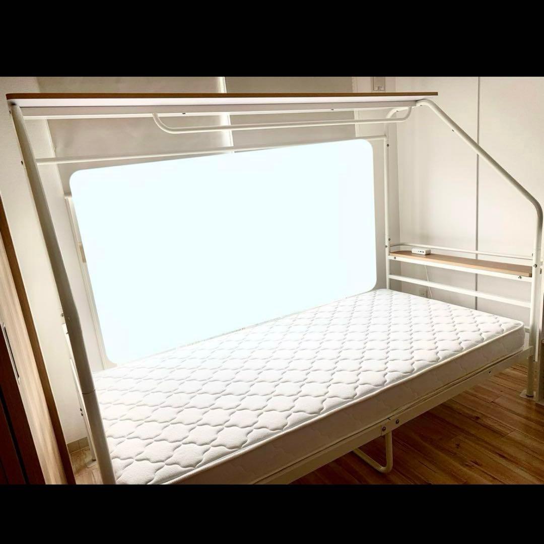 システムベッド　デスク付　充電ポート　ベッドフレーム　巣ごもりベッド