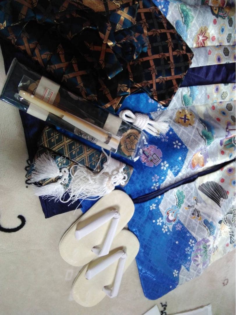 男の子用・3歳向け・化繊・袴とお着物のセット