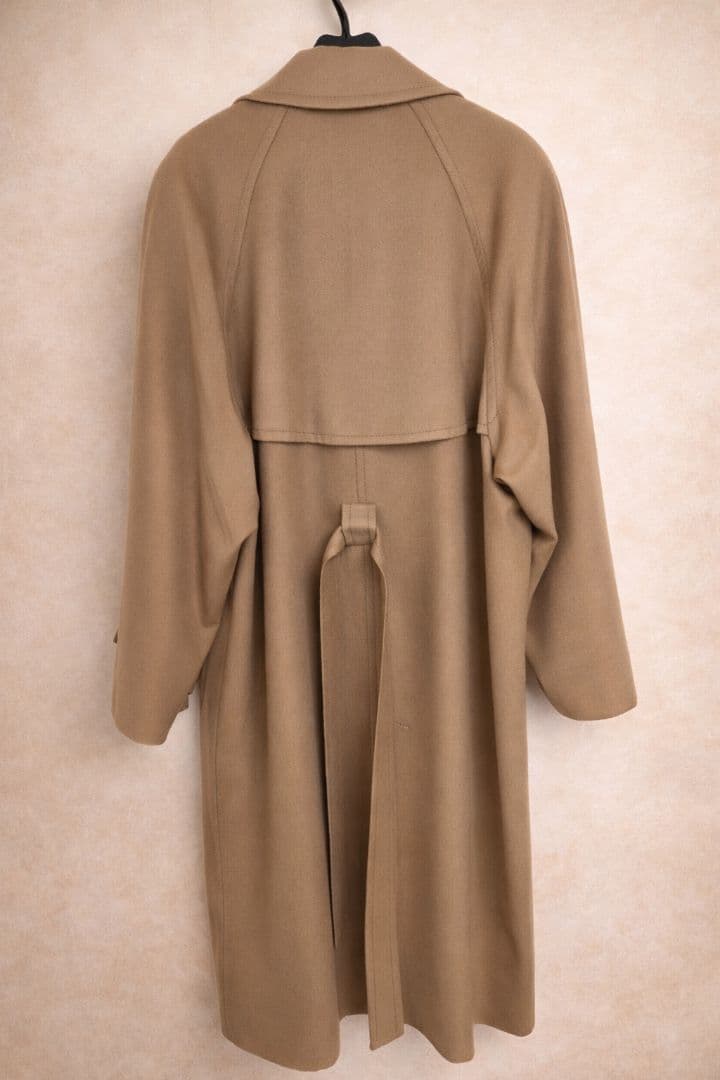 HERNO カシミヤ混 ベルテッドコート イタリア製 シルク　キャメル