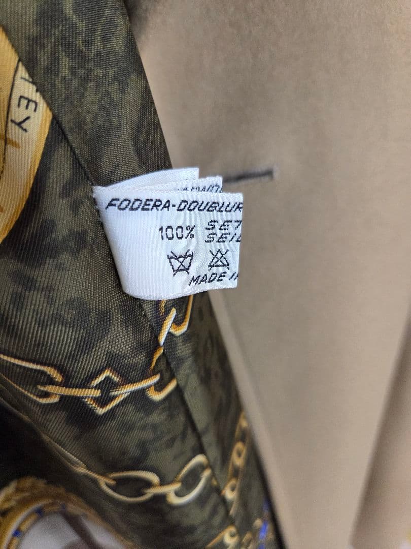 HERNO カシミヤ混 ベルテッドコート イタリア製 シルク　キャメル