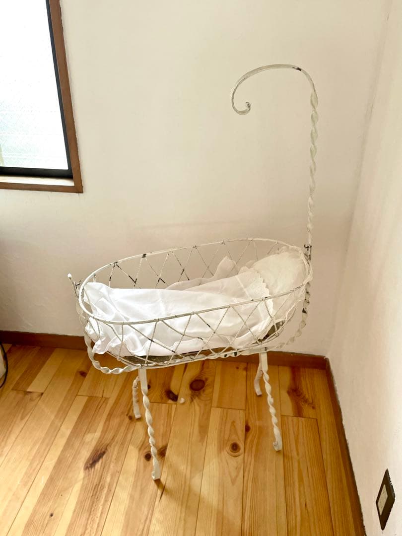 フランスアンティーク アイアン ドール用ベッド