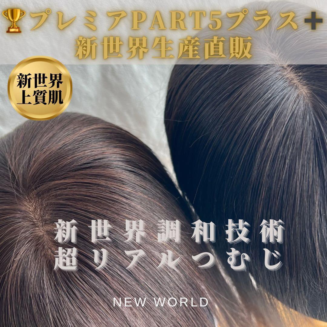 新世界プレミア真皮シリーズ★全人毛　ヘアピース　ウィッグ16*18総手植え45㌢