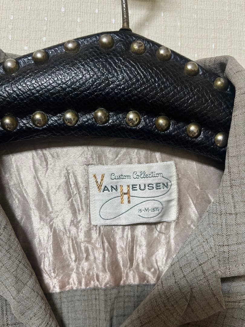 50s 60s VAN HEUSEN レーヨンチェックシャツ　vintage