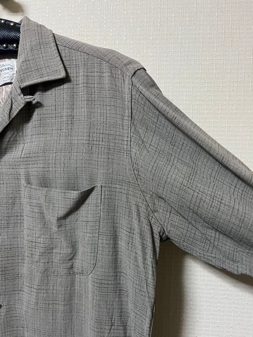 50s 60s VAN HEUSEN レーヨンチェックシャツ　vintage