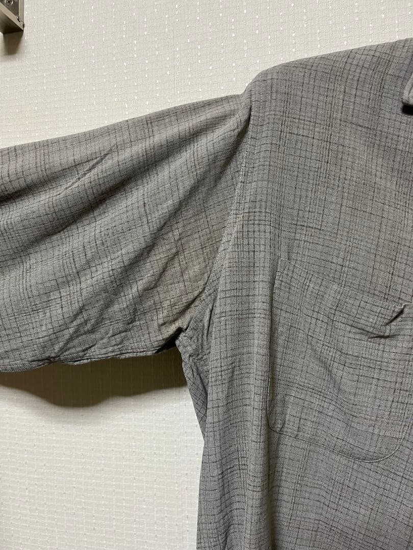 50s 60s VAN HEUSEN レーヨンチェックシャツ　vintage
