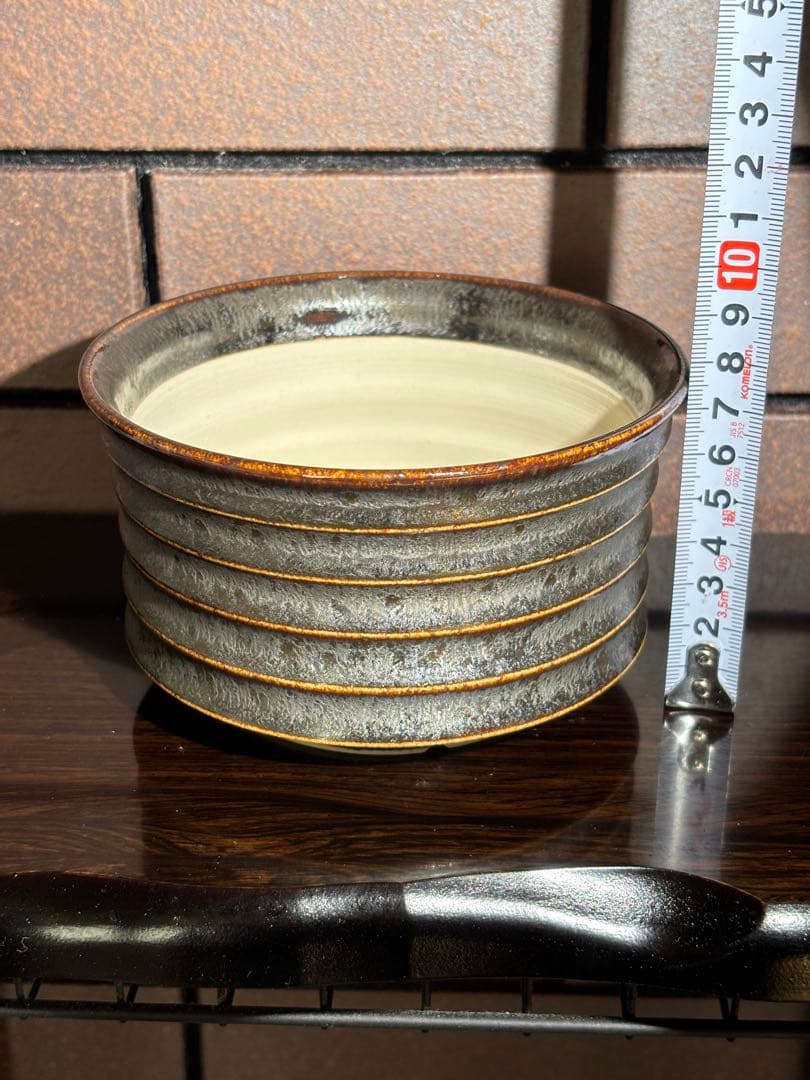中川智治　植木鉢　作家鉢　陶器鉢
