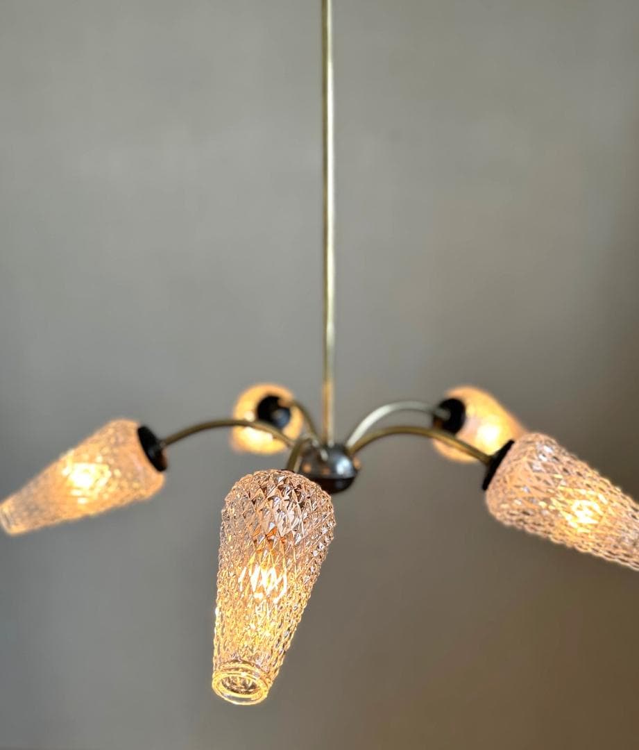 フランス　ランプ　シャンデリア　フレンチ　ミッドセンチュリー　ヴィンテージ