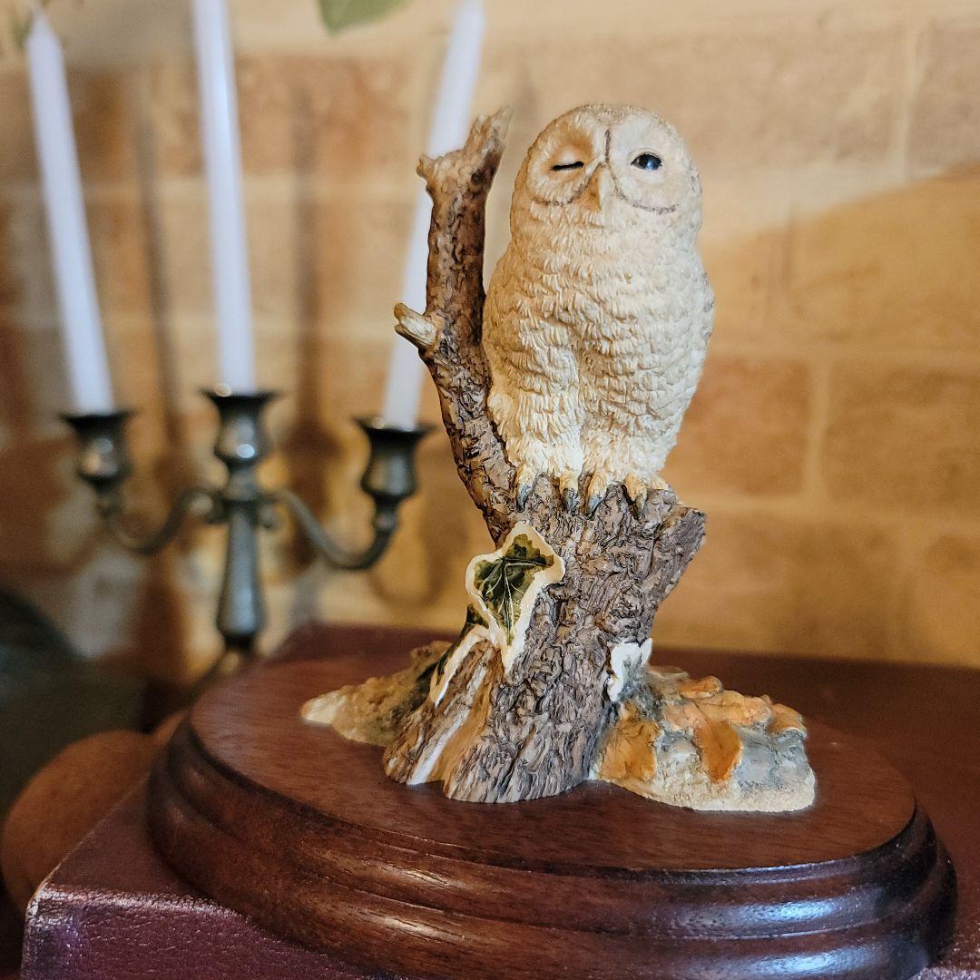 ご契約済みです！　　90'sヴィンテージ英国　ボーダーファインアーツ製フクロウ