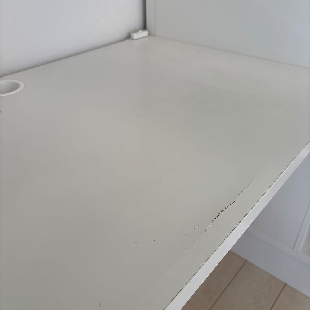 【東京23区引き取り限定】　IKEA ロフトベッド白　 机＆椅子＆間接照明