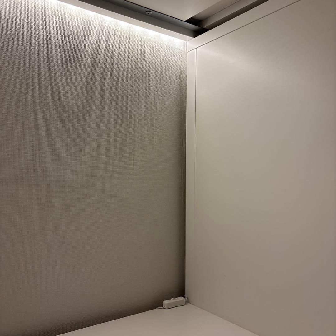 【東京23区引き取り限定】　IKEA ロフトベッド白　 机＆椅子＆間接照明