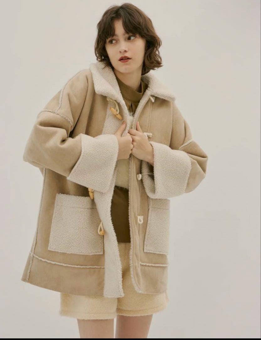 ollun きりまる OLUN ボアスエードコンビネーションコート オルン