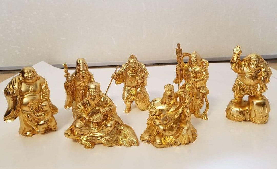 開運【純金メッキ】七福神　牧田秀雲作