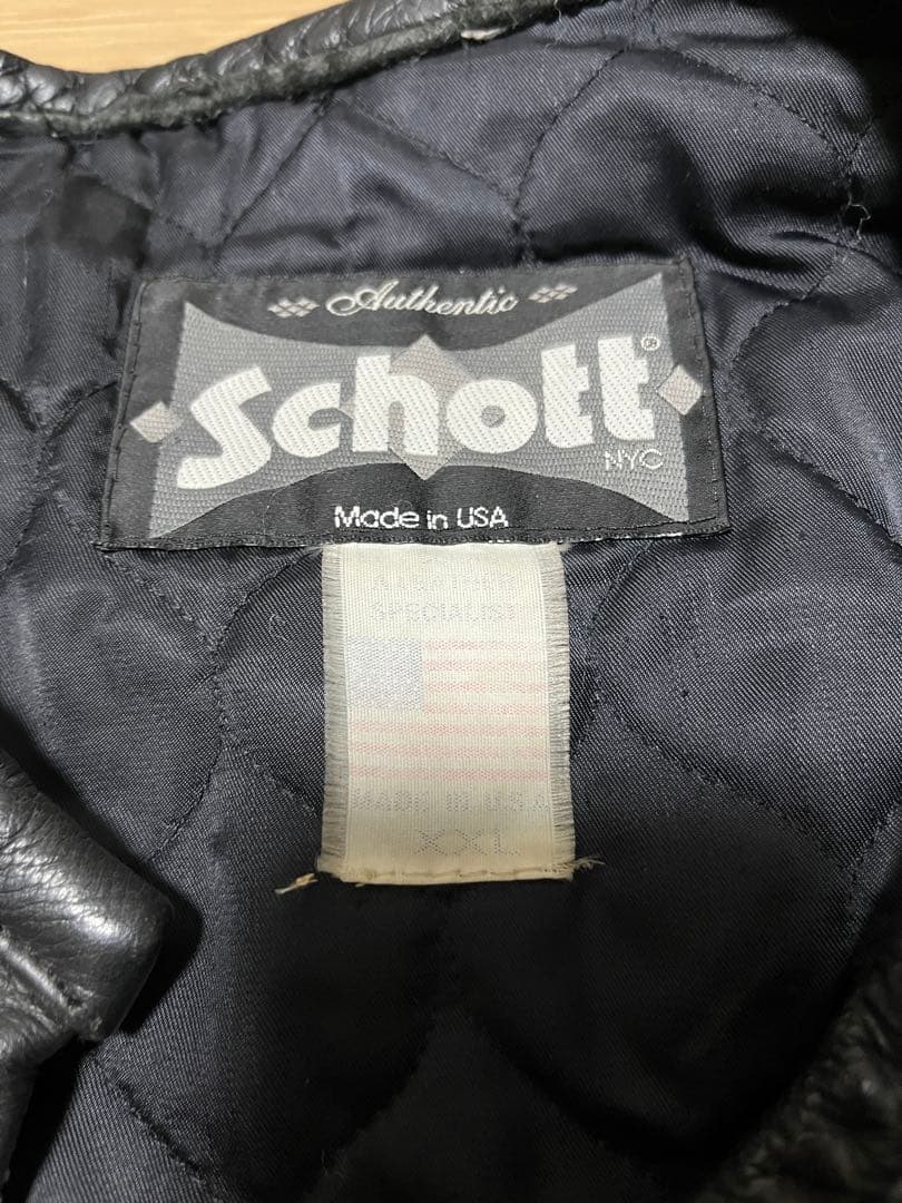 美品 schott レザー ライダースジャケット XXL 黒