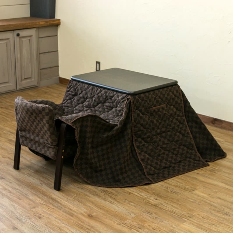 《新品・送料無料》パーソナルコタツ　掛け布団　イス　3点セット　BR/NA