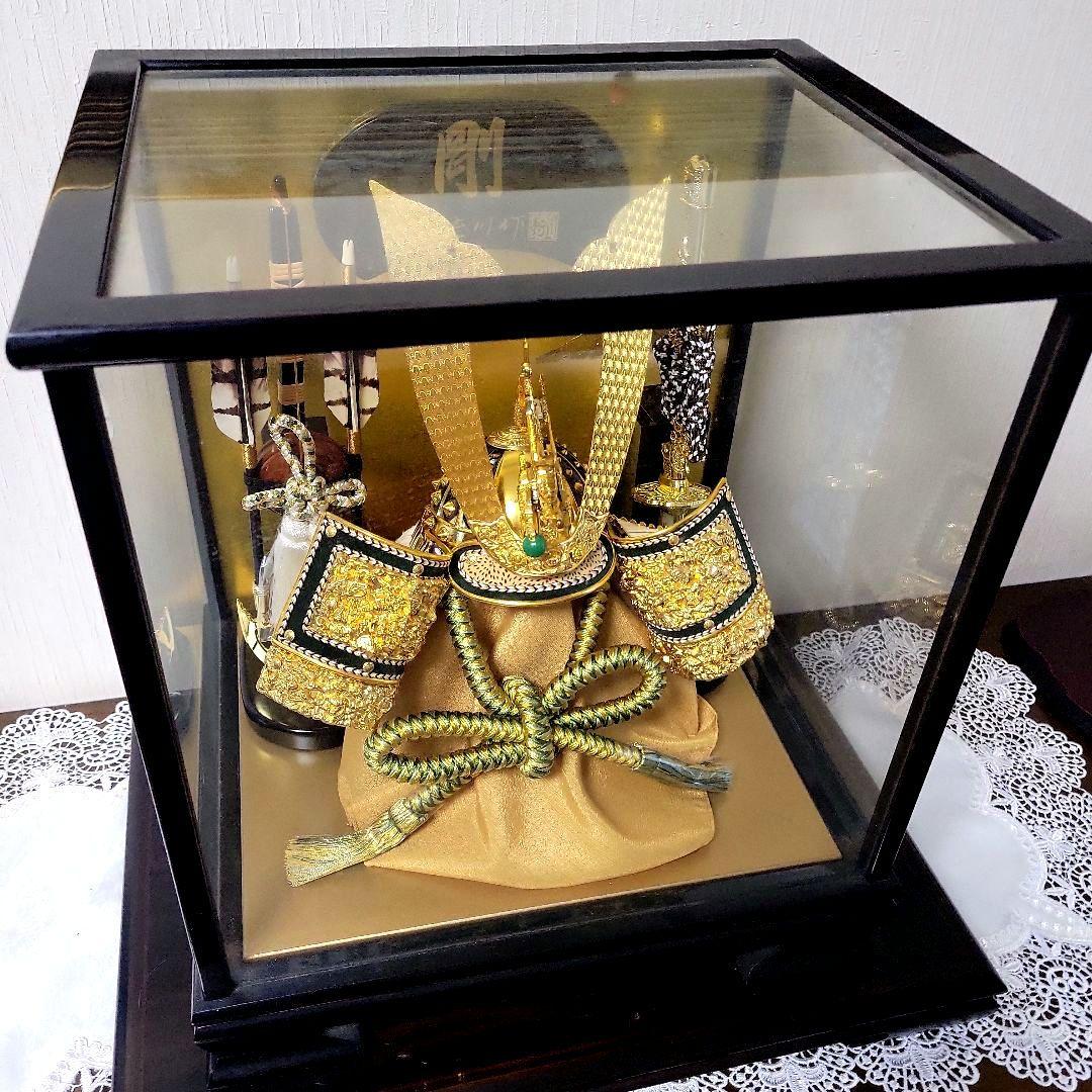 【徳川作 剛】 五月 かぶと (ガラスケース付き)