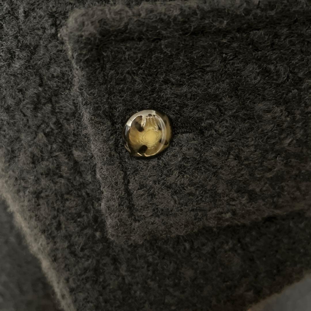 ほぼ未使用　F by ROSSO　ブークレステンカラーコート　濃ネイビー