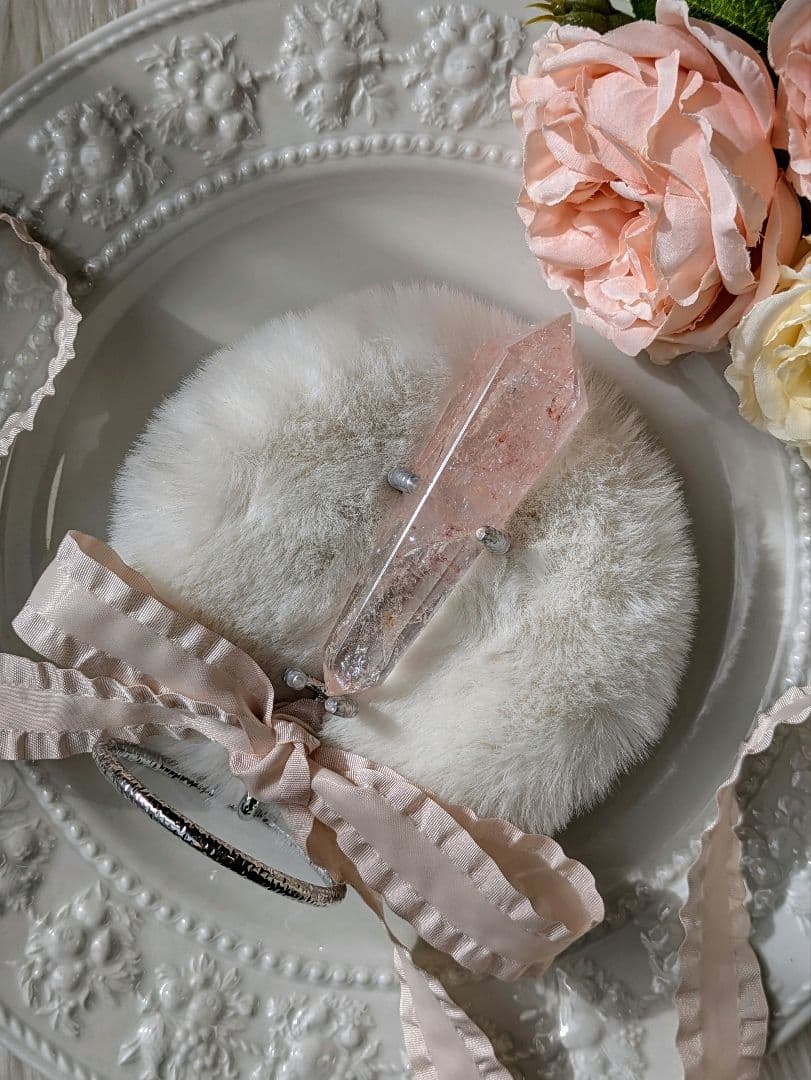 高品質　♡ピンクアゼツライト（通称） ピンククリアクォーツ♡ 　ワンド　　虹