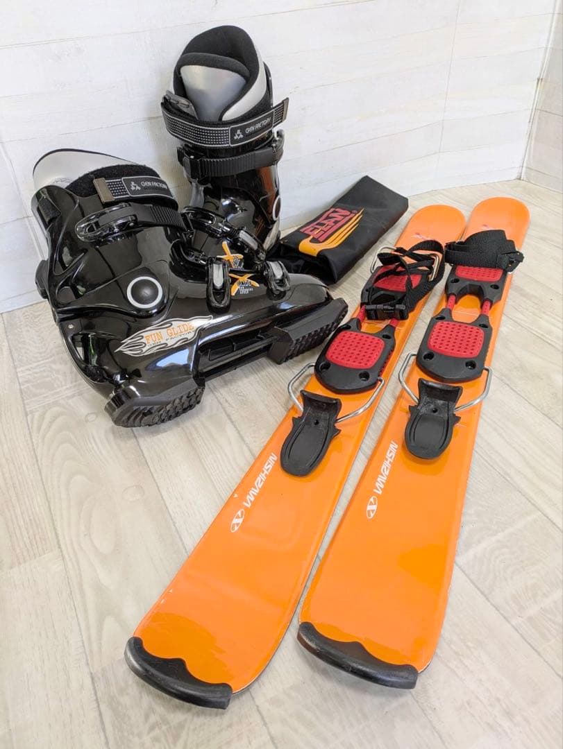 ショートスキーセット　ニシザワ X-RAy 90cm、ブーツ 27/27.5