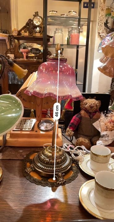 美品 フランス製ガラス チューリップシェード 高純度