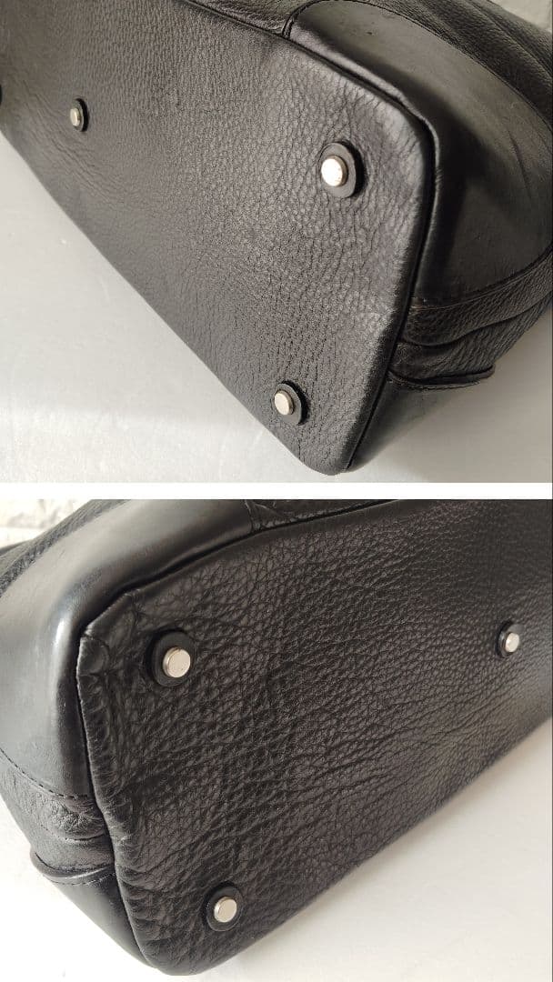 ganzo fico レザートートバッグ ブラック