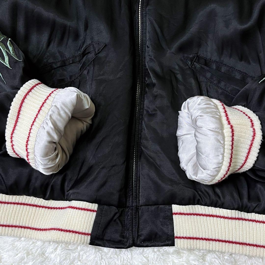 HOUSTONヒューストンスカジャン虎、龍、富士、ブラックM