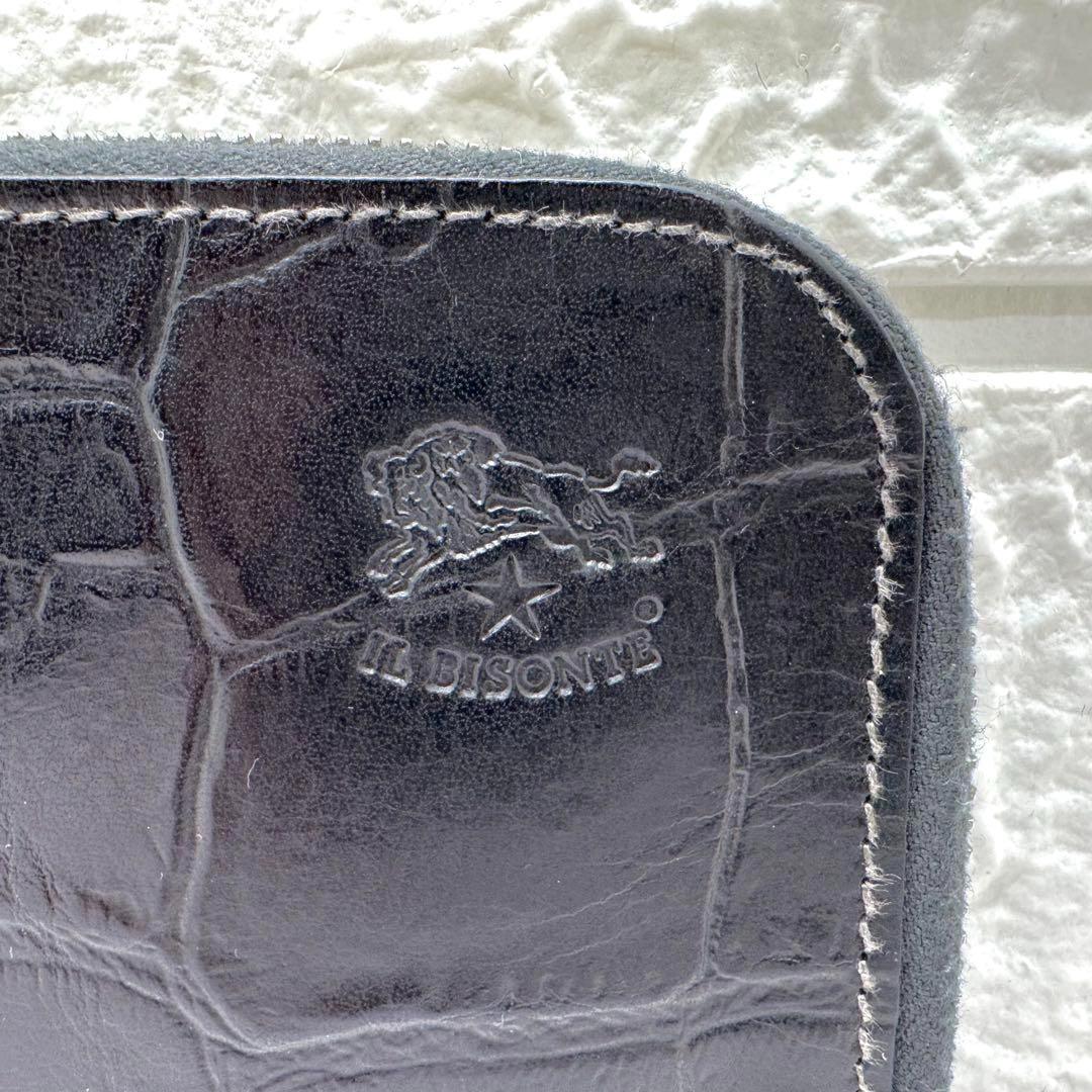 希少✨美品　イルビゾンテ　ケース　カードケース　クロコ型押し　レザー