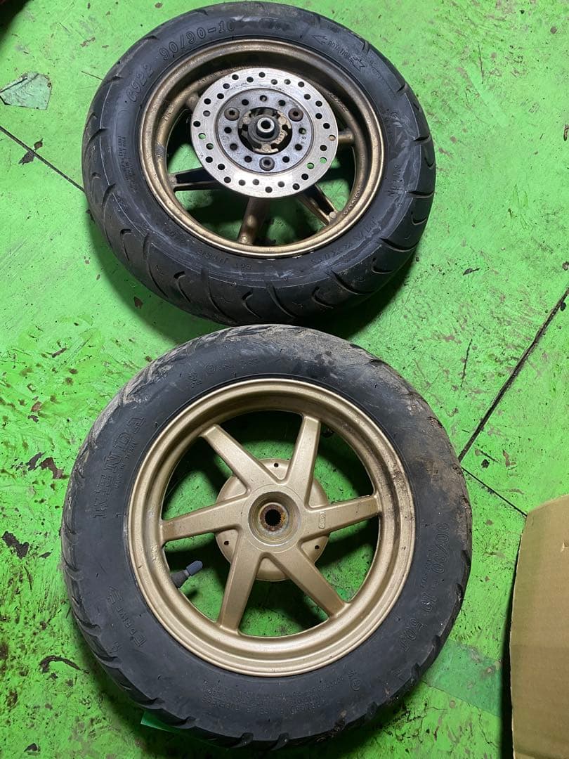 ライブディオzx af35 純正金前後ホイールタイヤ付き