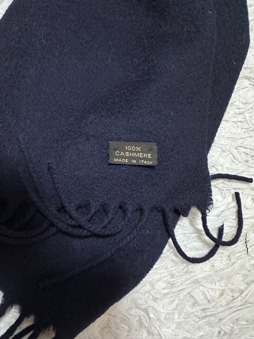 HEMISPHERES×Loro Piana カシミヤマフラー ネイビー