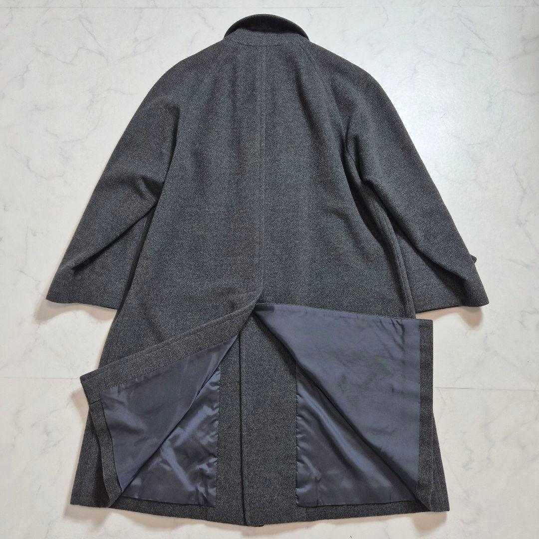 【美品】バーバリー ウール カシミヤ チェスターコート グレー