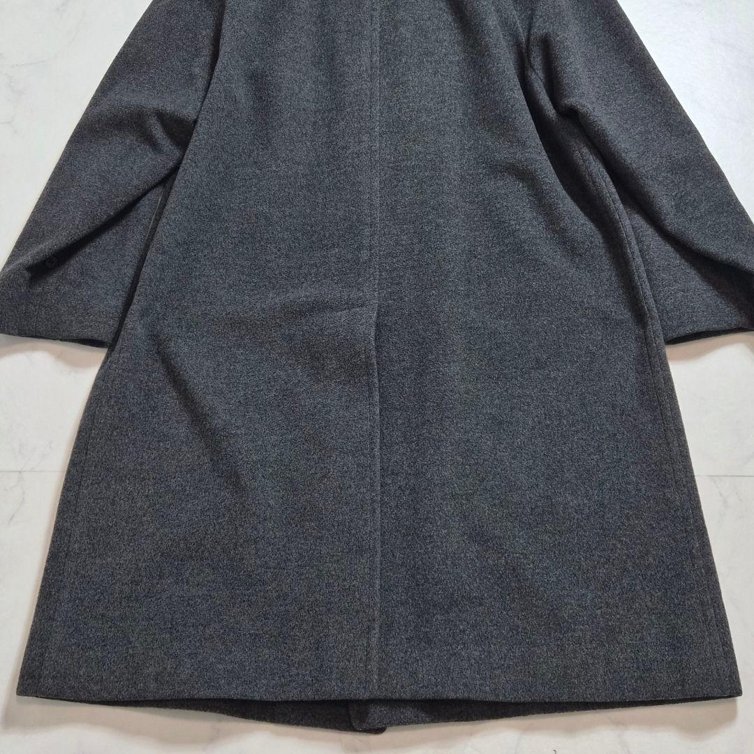 【美品】バーバリー ウール カシミヤ チェスターコート グレー