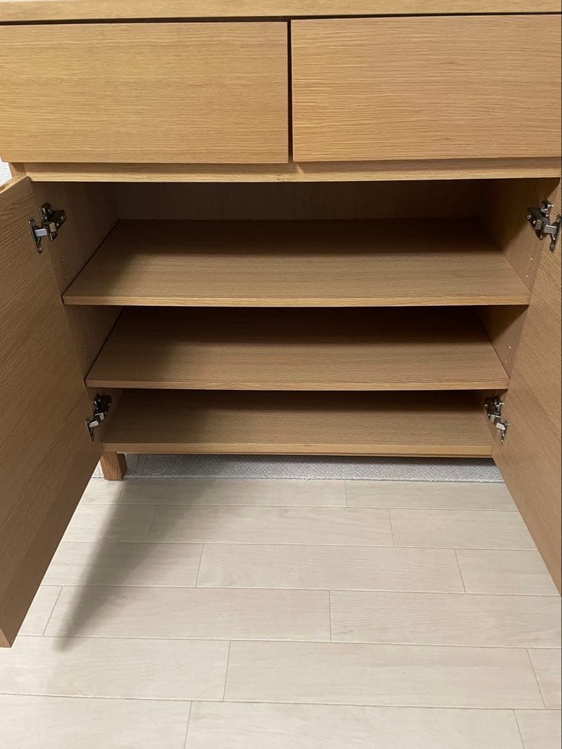 無印良品　オーク材・キャビネット大　サイドボード　廃盤　幅1200mm