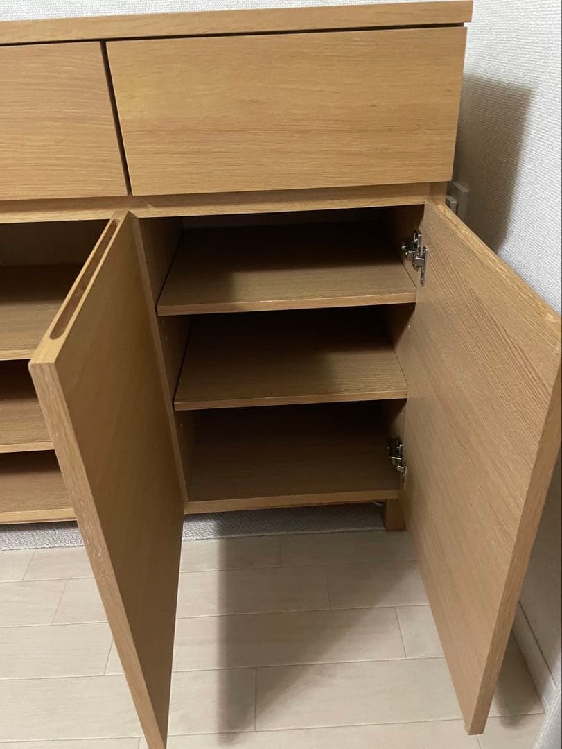 無印良品　オーク材・キャビネット大　サイドボード　廃盤　幅1200mm