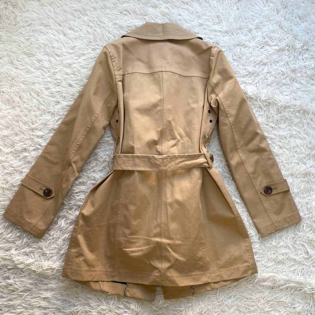 バーバリーブルーレーベル　トレンチコート　ベルト　リボン　ホースロゴ　M 撥水