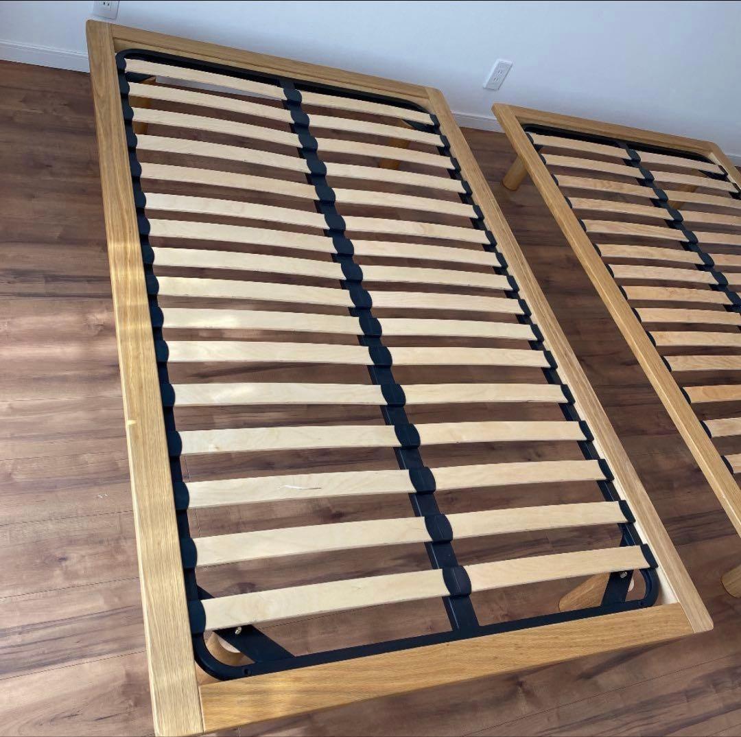 無印良品　セミダブル　オーク材ベッドフレーム