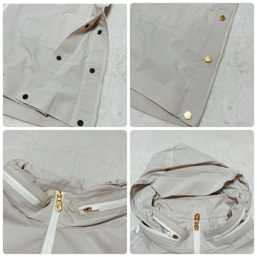 極美品　2024 マークアンドロナ 2WAY レインワンピース 　迷彩　フード