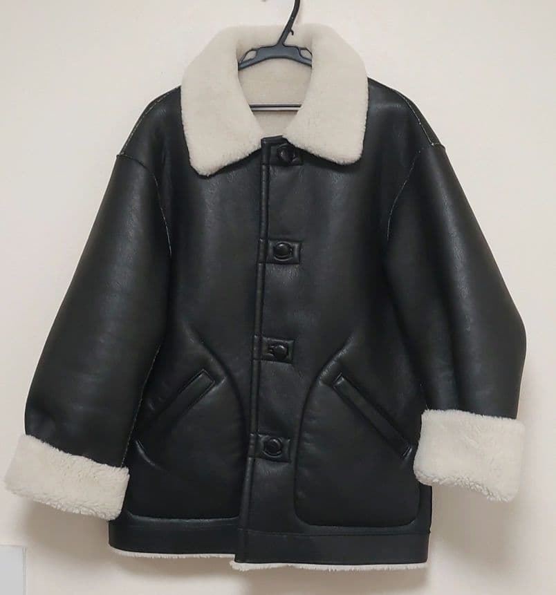 フェイクレザー リバーシブル ボア ブルゾン