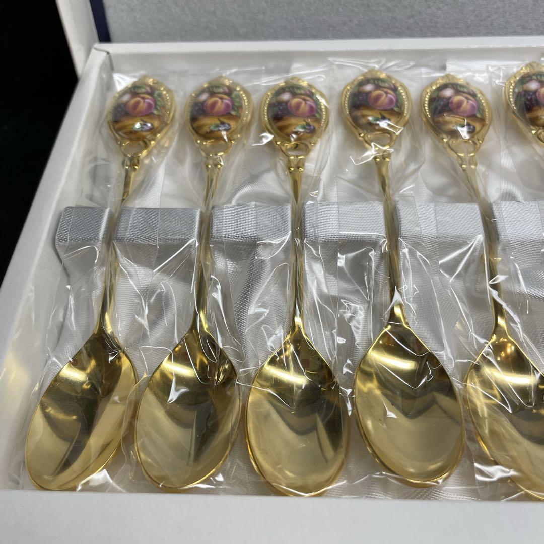 新品未開封袋入エインズレイ　オーチャードゴールド　カトラリー フォーク スプーン