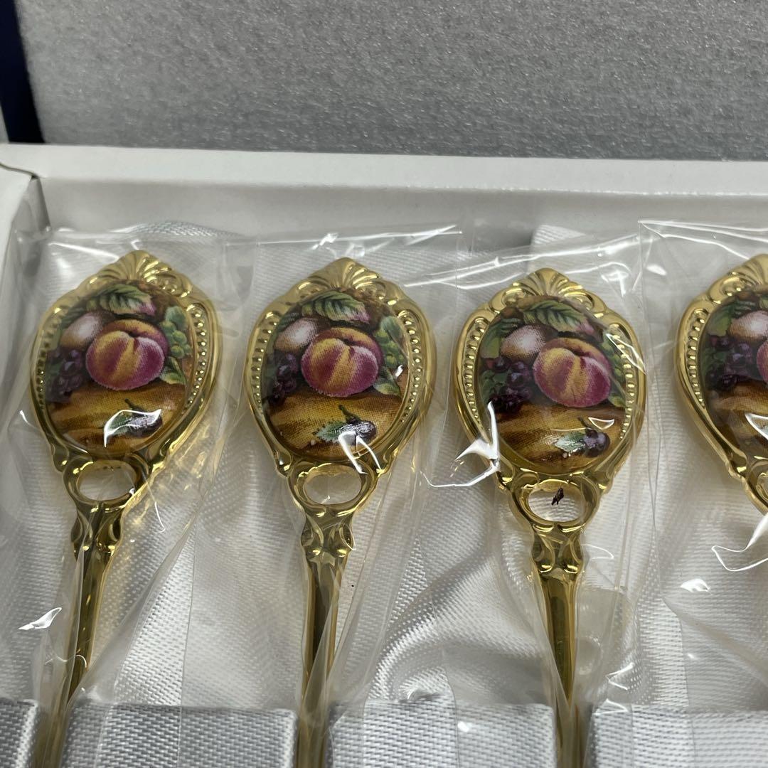 新品未開封袋入エインズレイ　オーチャードゴールド　カトラリー フォーク スプーン