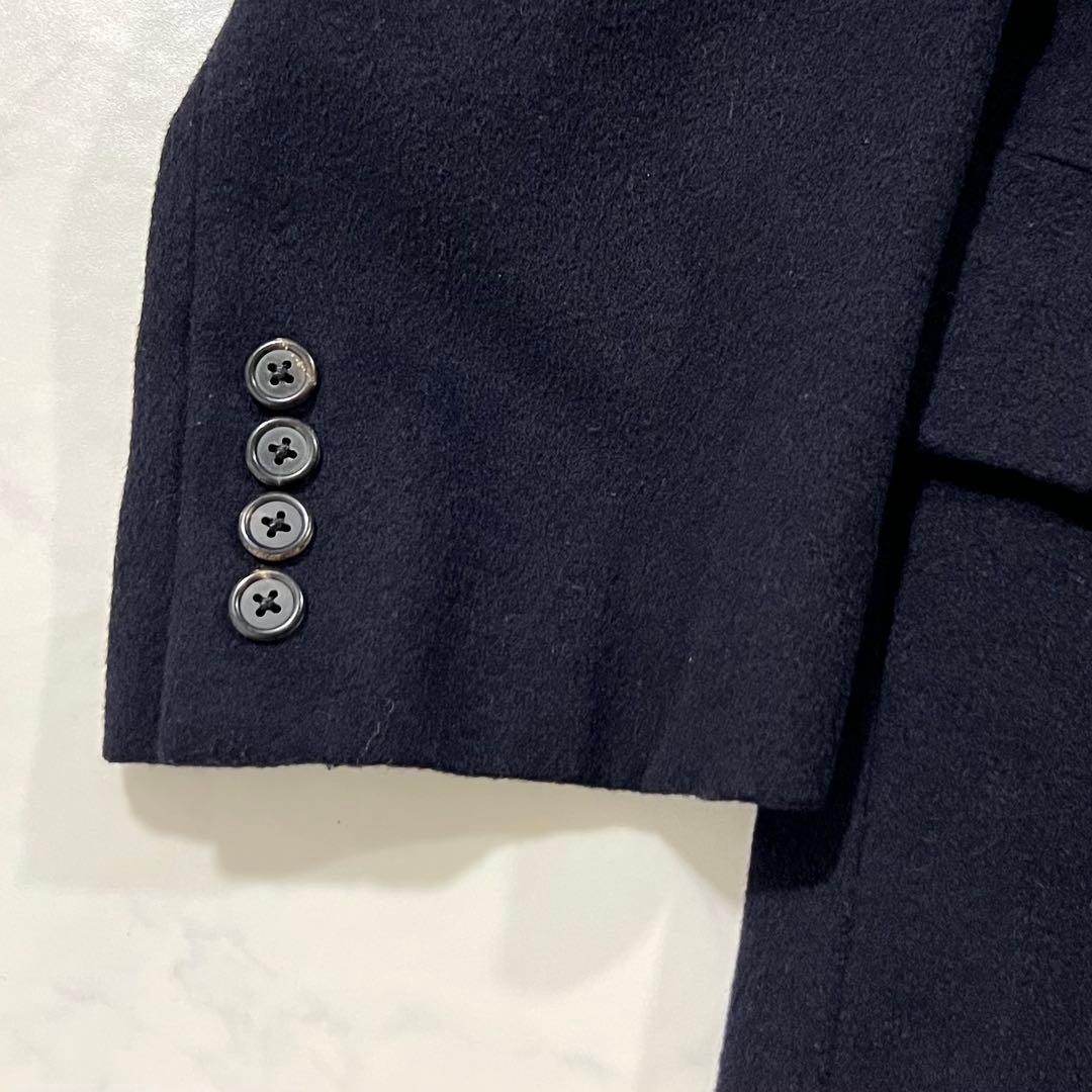 ラルフローレン チェスターコート ロング ネイビー ウール 比翼ボタン M相当